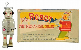 Illustration for article titled 7 Humanoid Toy Robots from the Original Space Age